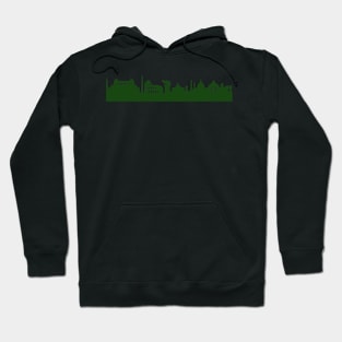 ROM Skyline in forest green Hoodie
